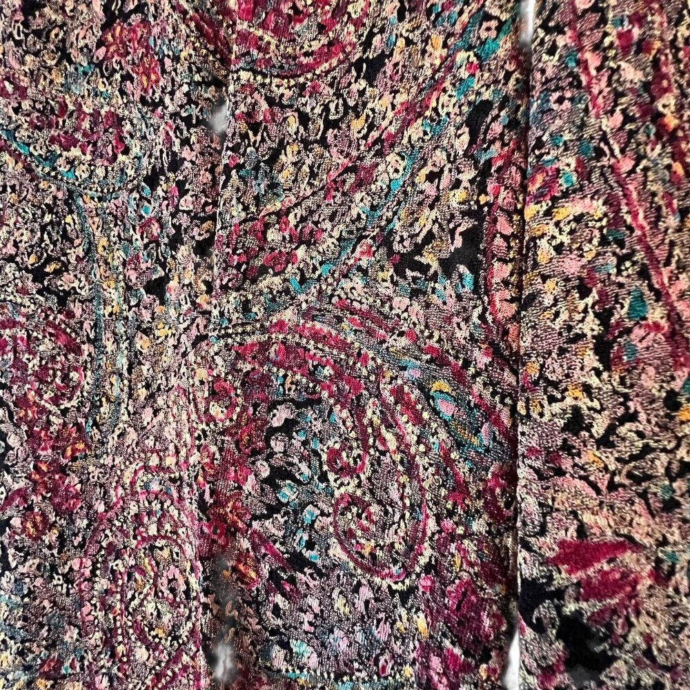 NWT Alex Evenings Paisley Jacket Full Zip PM Multicolor Paisley Metallic Lined - Picture 4 of 14